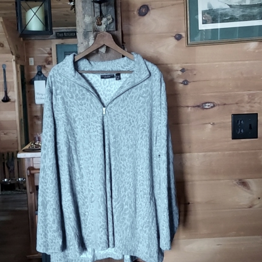 Susan Graver NWOT 3X Silver Zipper